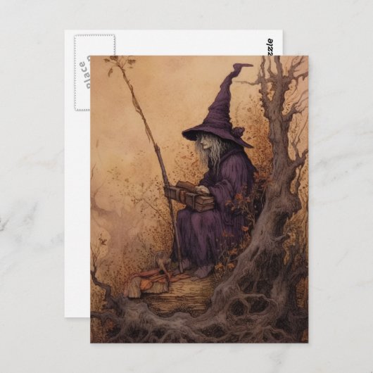 De heks briefkaart (Voorkant / Achterkant)