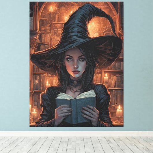 De heks canvas afdruk (Insitu (Houten vloer))