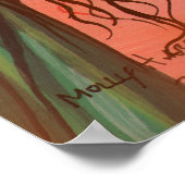 De heks en het Poster Owls Halloween (Hoek)