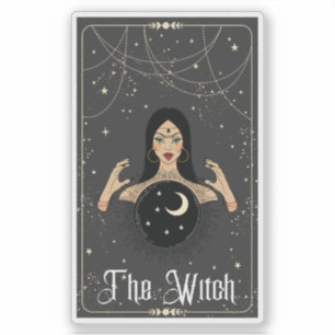 De heks Fortune Teller Tarot Sticker