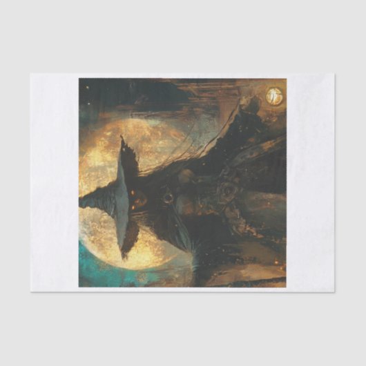 De heks in de nacht 2 tissuepapier (Voorkant)