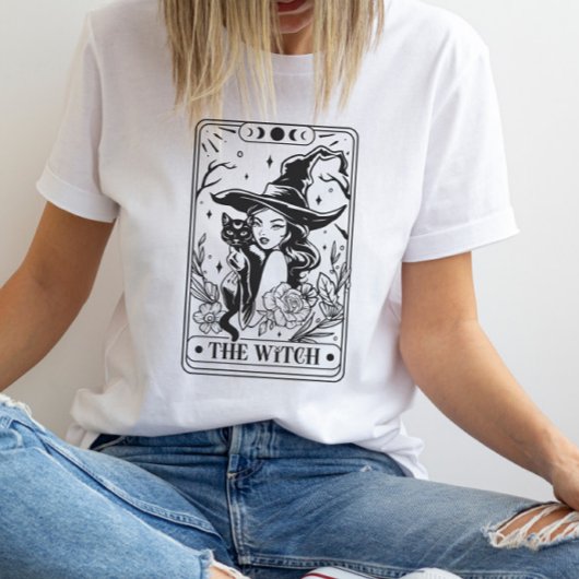 De heks tarot Kaart Halloween Tri-Blend Shirt