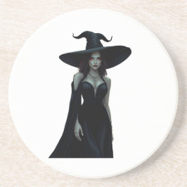 De heks van de nacht zandsteen onderzetter