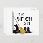 De heks zit in briefkaart (Voorkant / Achterkant)