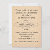 De Heksen Bal Halloween Party Uitnodiging (Achterkant)