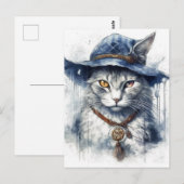 De heksen bekende kat briefkaart (Voorkant / Achterkant)