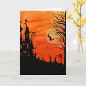 De heksen huisvesten de Kaart van Halloween (Gele Bloem)