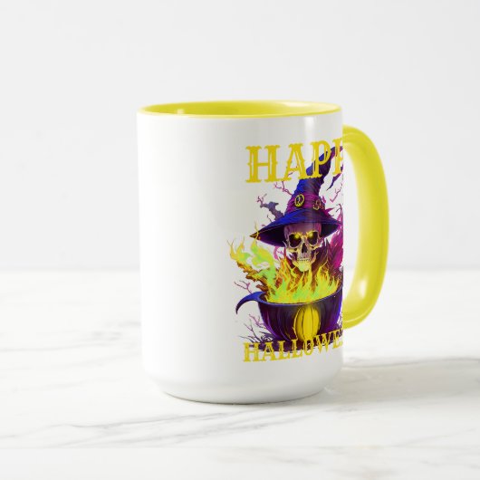 De heksen schedel mok (Voorkant rechts)