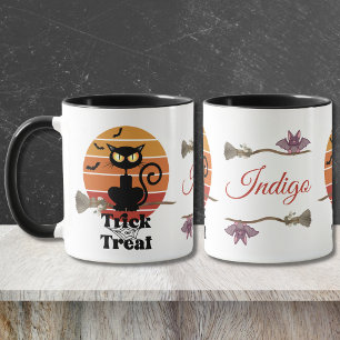 De heksencat's trick or treat Halloween-avontuur Mok