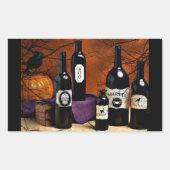 De heksenflessen rechthoekige sticker (Voorkant)