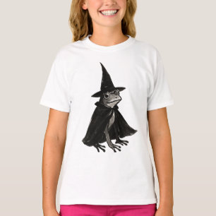 De Heksenkikker – Inktkwast Halloween-ontwerp op T-shirt