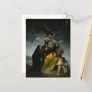 De heksensabbat, Las Brujas door Francisco Goya Feestdagenkaart