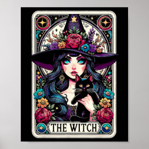 De Heksentarot Kaart Halloween Gothic Witchy Vibes Poster