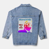 De Hel Is Echte Denim Jas Jacket (Achterkant)