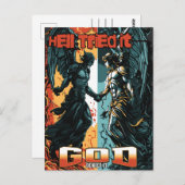 De hel probeerde het God ontkende het Christelijk Briefkaart (Voorkant / Achterkant)