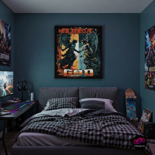 De hel probeerde het God ontkende het Christelijk Perfect Poster