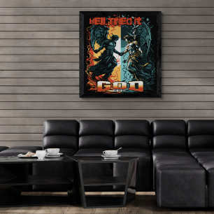 De hel probeerde het God ontkende het Christelijk  Perfect Poster