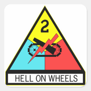 De Hel van het leger op Wielen Vierkante Sticker