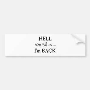 De hel was vol bumpersticker
