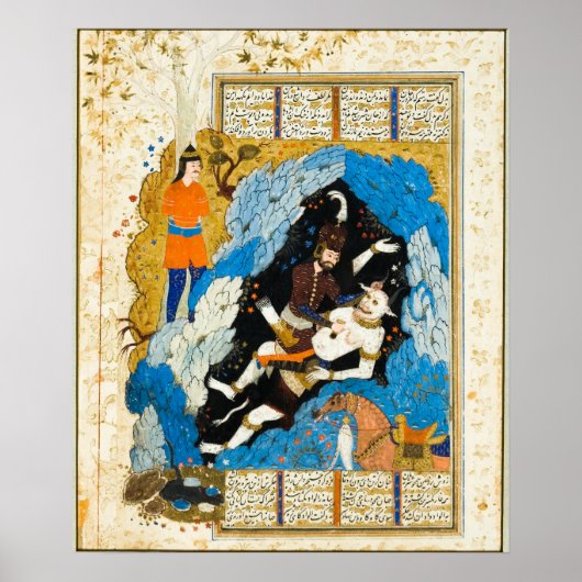 De held Rustam doodt de White Demon Poster (Voorkant)