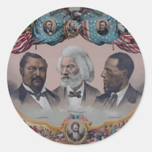 "De helden van het gekleurde ras" Ronde Sticker