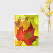 De heldere Kaart van de Nota van de herfst (Gele Bloem)