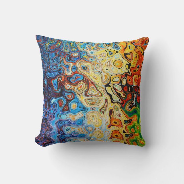 De heldere kleuren kussens (Voorkant)