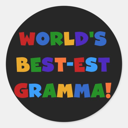 De Heldere Kleuren van Gramma van het Ronde Sticker (Voorkant)