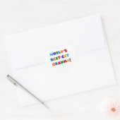 De Heldere Kleuren van Granma van het Hart Sticker (Envelop)