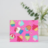 De heldere Roze Bevordering van de Catering van Feestdagenkaart (Staand voorkant)