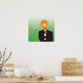 De helderste lamp in de afvalbak poster (Keuken)