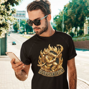 De heldhaftige brandweerman: Klaar om de vlammen a T-shirt