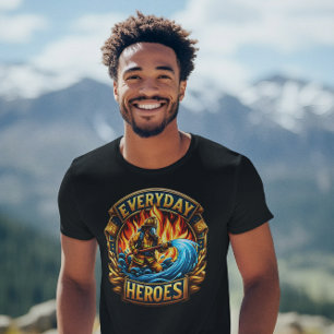 De heldhaftige brandweermannen slag t-shirt