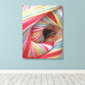 De hele dag door gehaakte Yarn Canvas Afdruk (Insitu (Houten vloer))