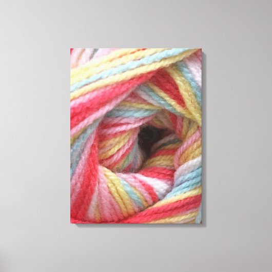 De hele dag door gehaakte Yarn Canvas Afdruk (Voorkant)