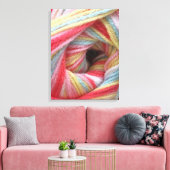 De hele dag door gehaakte Yarn Canvas Afdruk (Insitu (Woonkamer))