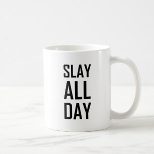De hele dag leggen koffiemok