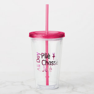 De hele dag spelen, kussen, jete ~ balletontwerp acryl drinkbeker