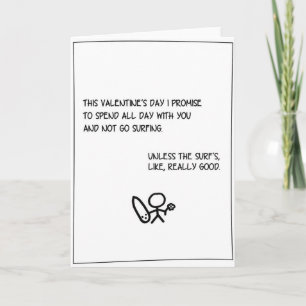 'De hele dag' - Surfen Valentijns Kaart
