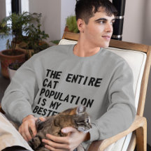 De hele kattenpopulatie is ... sweatshirt