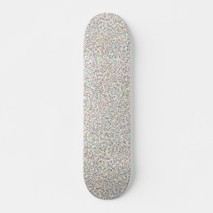 De hele regenboogkleurige gespikkelde Stippen Skateboard