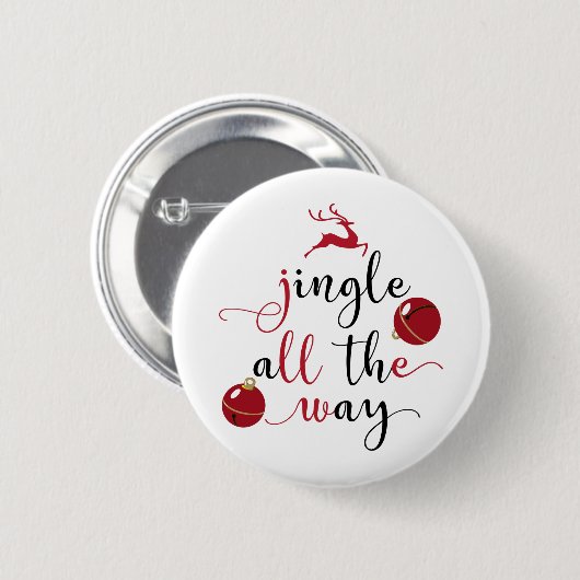 de hele weg ronde button 5,7 cm (Voorkant /achterkant)