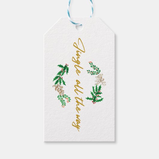 De hele weg springen cadeaulabel (Voorkant)