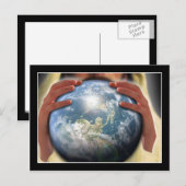 De hele wereld in zijn handen briefkaart (Voorkant / Achterkant)