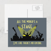 De hele wereld is een podium briefkaart (Voorkant / Achterkant)