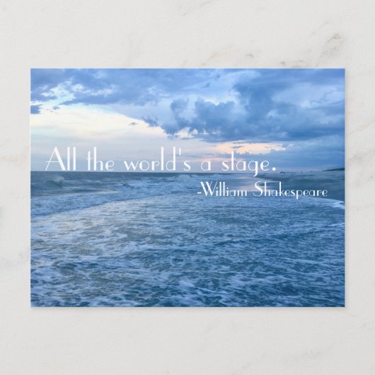 De hele wereld is een podium briefkaart (Voorkant)