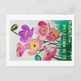 De hele wereld is een podium briefkaart