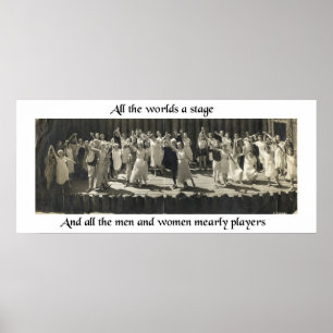 De hele wereld is een podium poster