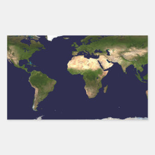 De hele wereld - planeet Aarde Rechthoekige Sticker