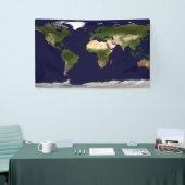 De hele wereld - planeet Aarde Spandoek (Beurs)
